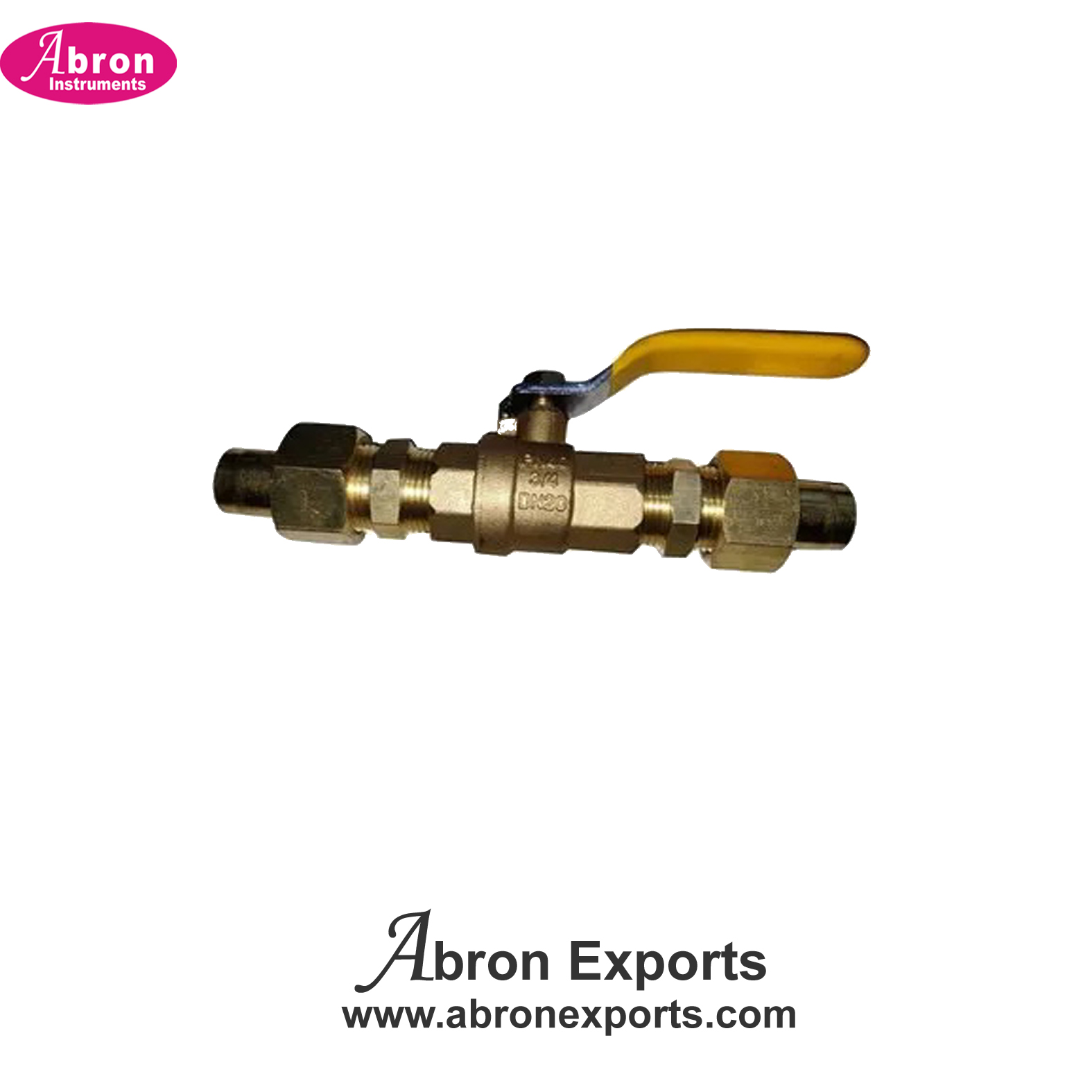 Medical Oxygen Air Pipe Line Brass Ball valve 28mm isolation valve 10pc Abron ABM-1123BV28 
